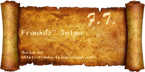 Frankó Telma névjegykártya